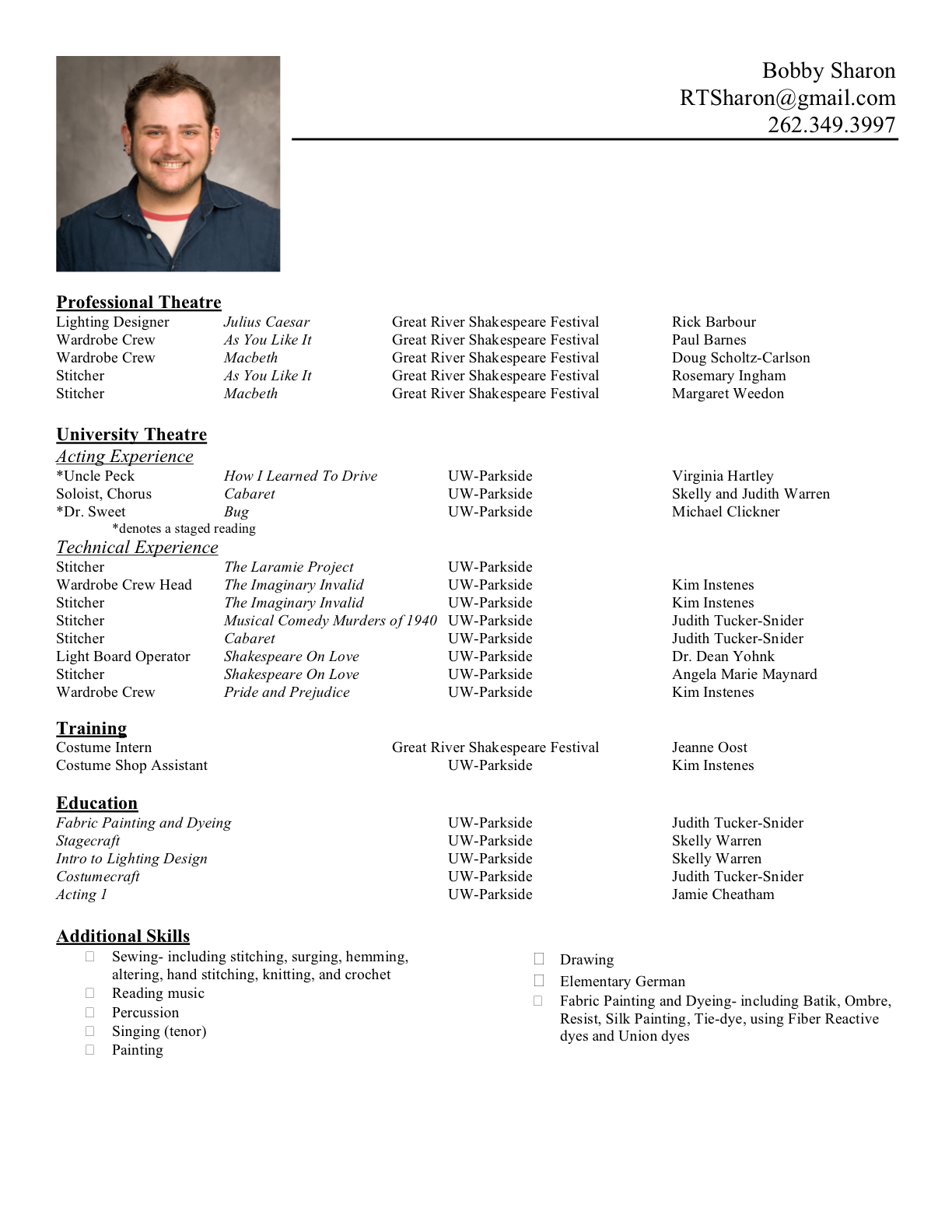 Resume Format Example