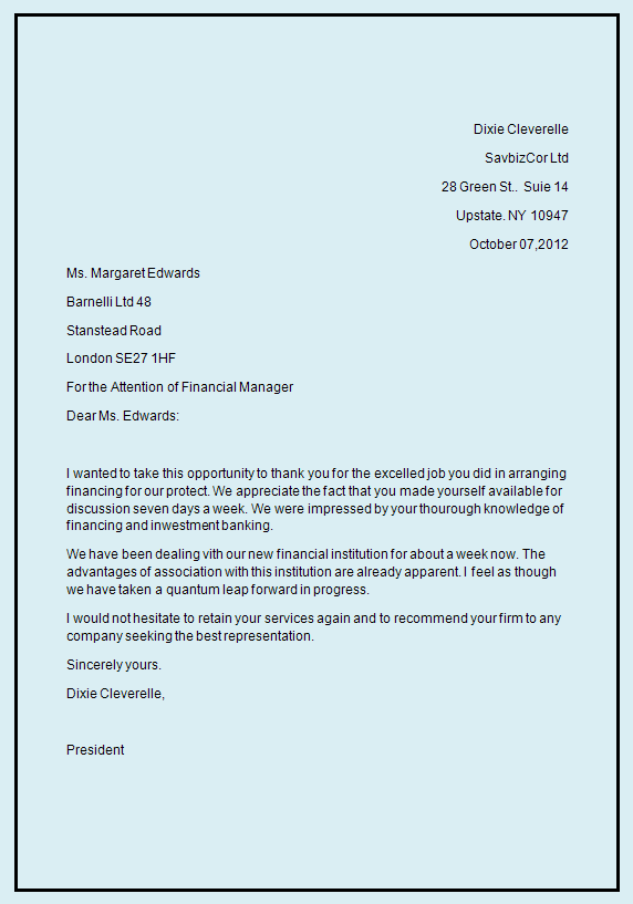 Proper Business Letter With Enclosure