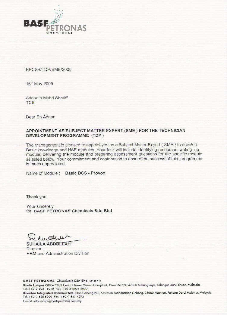 Business Appointment Letter Template Sample Appointment Letter