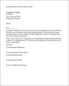 Writing Business Party Invitation Letter: Tips & Template • ALL DOCS