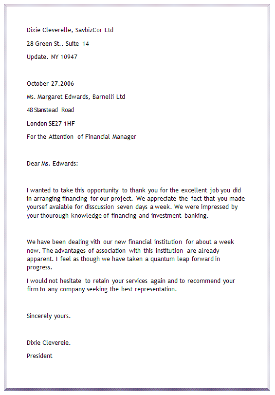 Professional Business Letter Format from www.all-docs.net